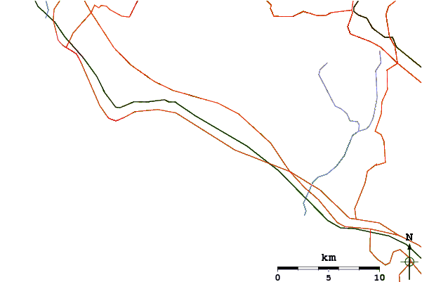 Roads and rivers around Bunker