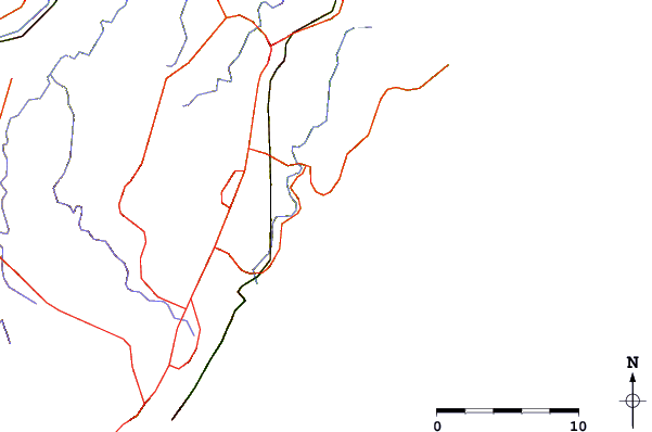 Roads and rivers around Burning Palms