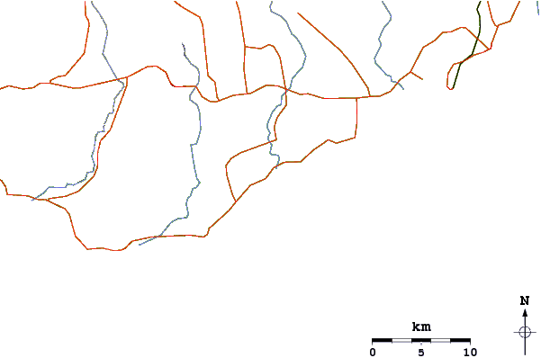 Roads and rivers around Busua Beach