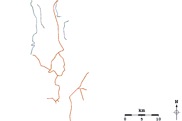 Roads and rivers around Butlers Bay (South Andaman)