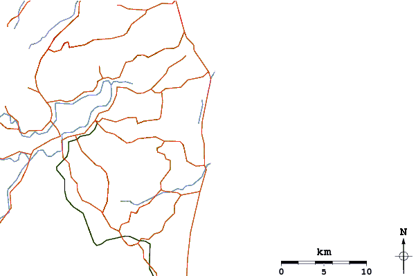 Roads and rivers around Cabarita