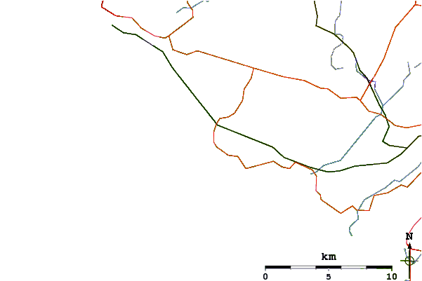 Roads and rivers around Cable Bay
