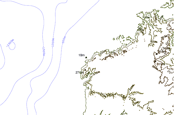 Shoreline around Cabo Blanco