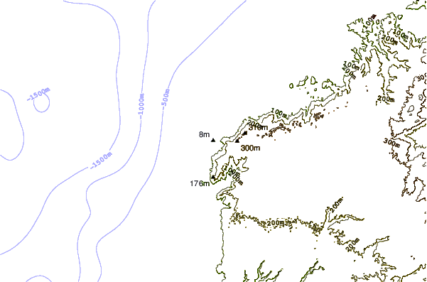 Shoreline around Cabo Blanquillo