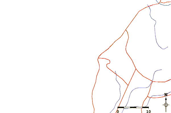 Roads and rivers around Cabo Blanquillo