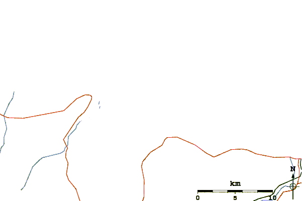 Roads and rivers around Cabo Lastres