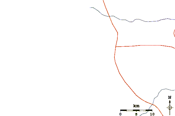 Roads and rivers around Cabo Ledo