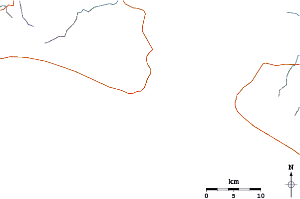 Roads and rivers around Cabo Matapalo