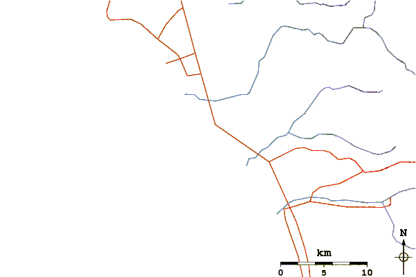 Roads and rivers around Cabo San Quintin