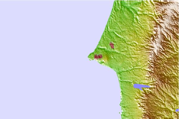 Surf breaks located close to Cabo de Sines