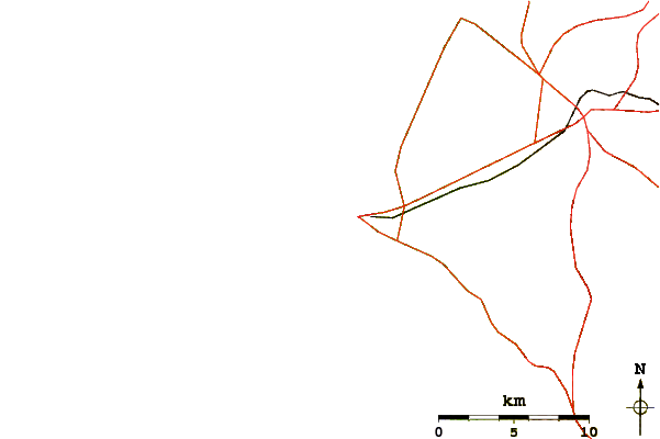 Roads and rivers around Cabo de Sines