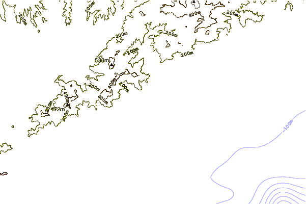 Shoreline around Cabrera