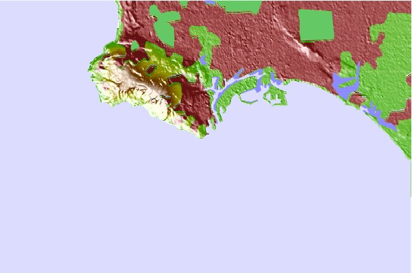 Surf breaks located close to Cabrillo Point