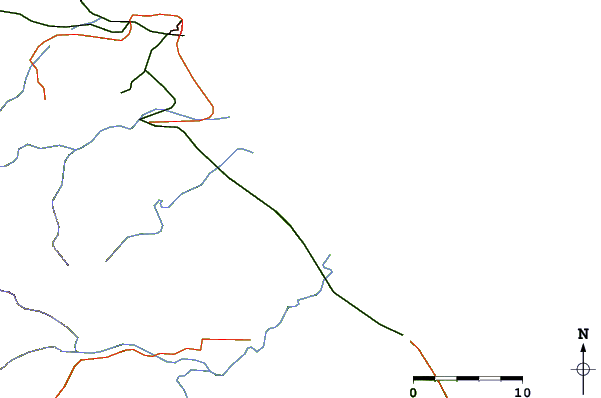 Roads and rivers around Caca Rio