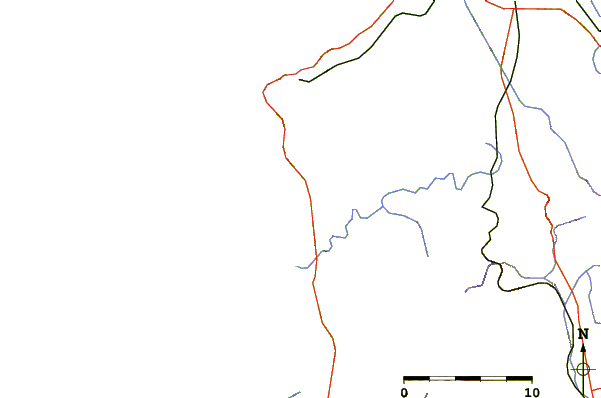 Roads and rivers around Cachagua