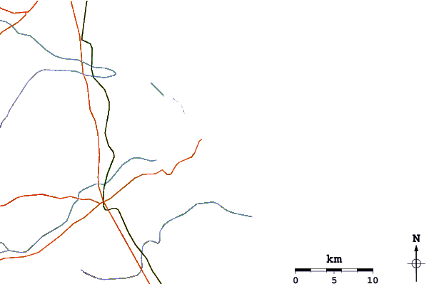 Roads and rivers around Cachimbinha