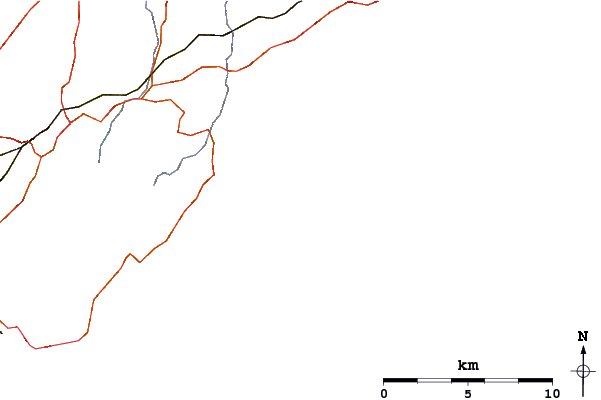 Roads and rivers around Caerhays