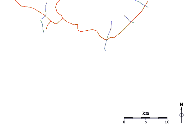 Roads and rivers around Cala Cipolla