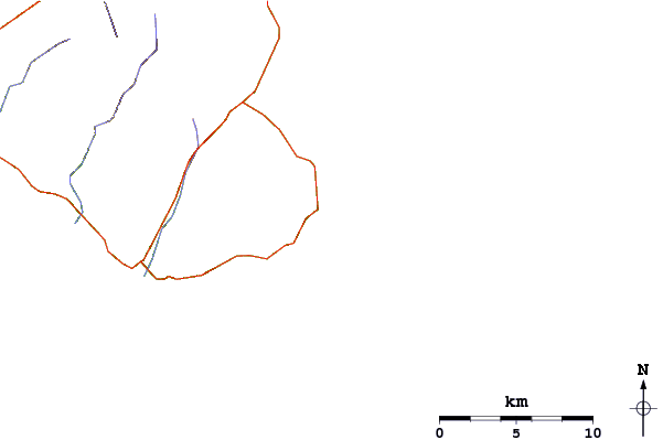Roads and rivers around Cala Pira