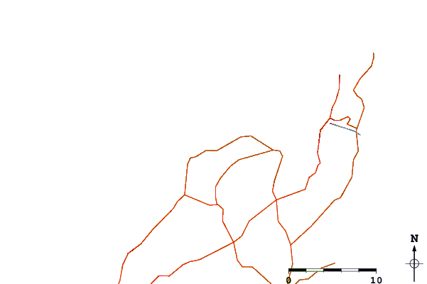 Roads and rivers around Caleta de Cabello