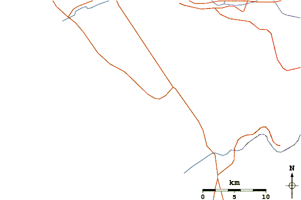 Roads and rivers around Camalu