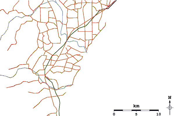 Roads and rivers around Campbells Bay