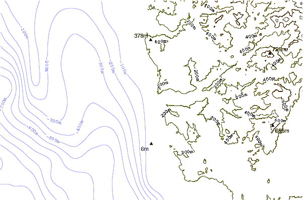 Shoreline around Campo Lopez (K-55)