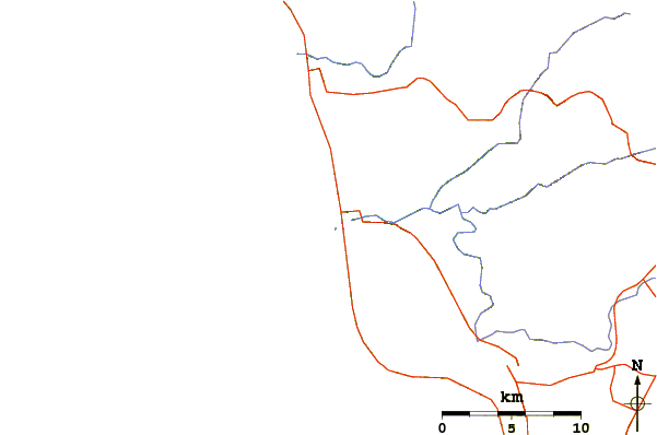 Roads and rivers around Campo Lopez (K-55)
