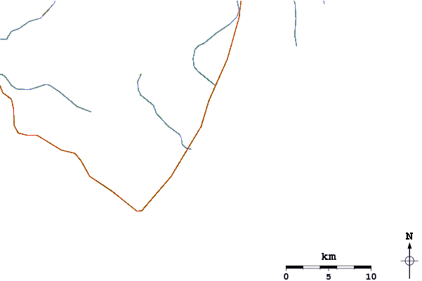 Roads and rivers around Campo Renes