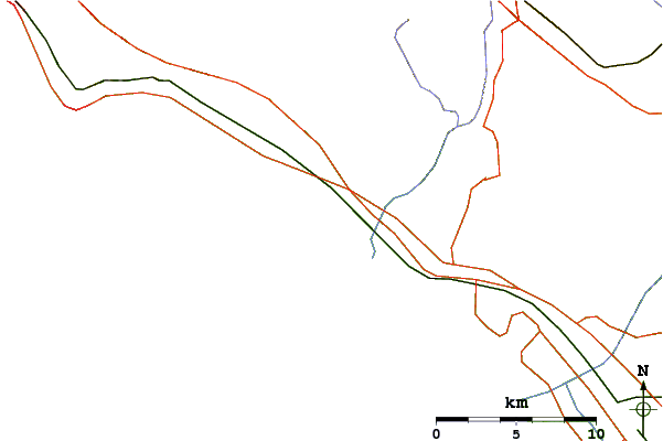 Roads and rivers around Campo di mare