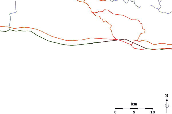 Roads and rivers around Campus Point