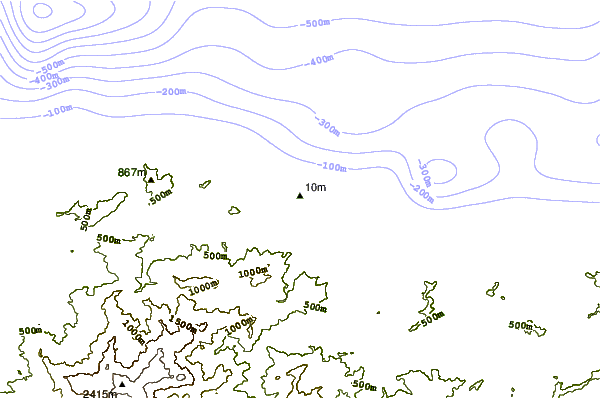 Shoreline around Cañaveral
