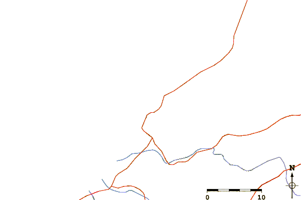 Roads and rivers around Cancas
