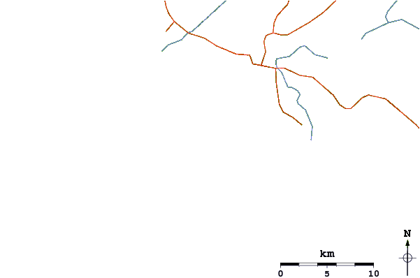 Roads and rivers around Canos de Meca
