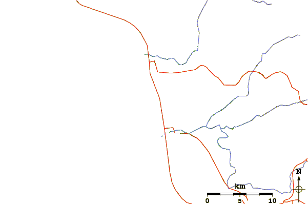 Roads and rivers around Cantamar Settlement