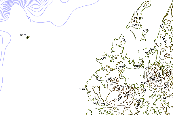 Shoreline around Cantinho