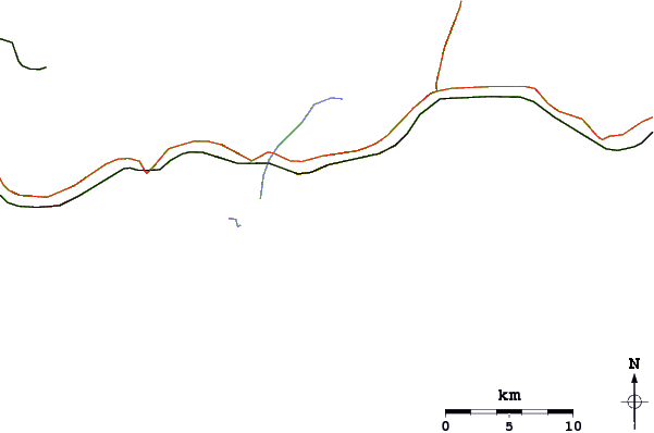 Roads and rivers around Canto de Jacone