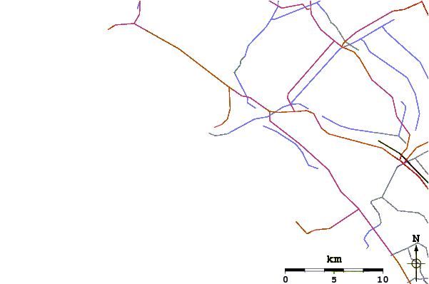 Roads and rivers around Canunda National Park