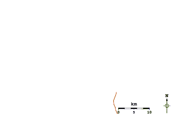Roads and rivers around Cap Lopez