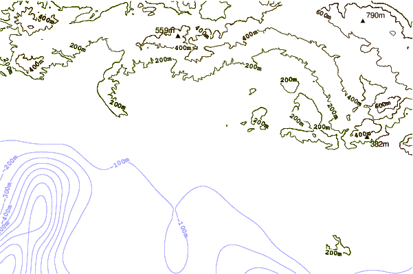 Shoreline around Cap Rousset