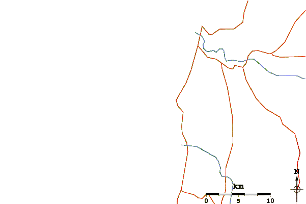 Roads and rivers around Cap Sim