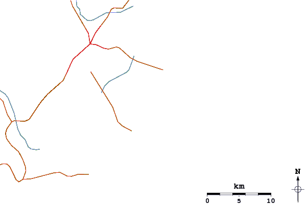 Roads and rivers around Capao da Canoa