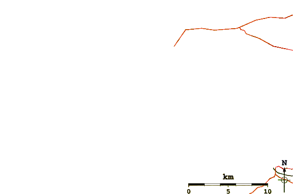Roads and rivers around Cap de la Chevre