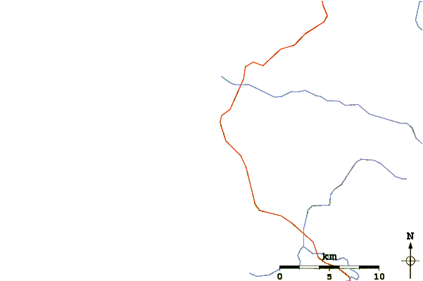 Roads and rivers around Cape Mendocino
