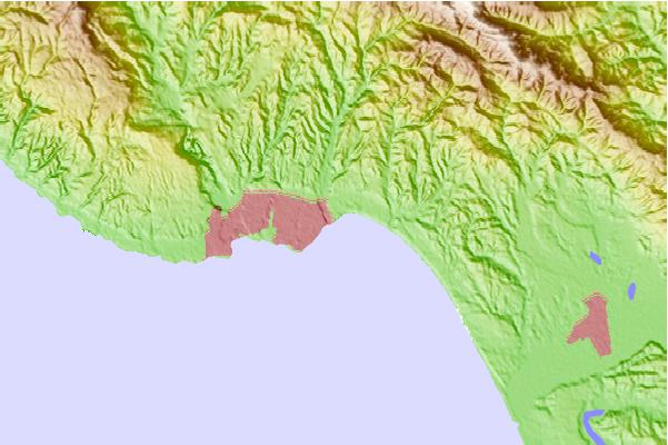 Surf spots located close to Capitola Rivermouth