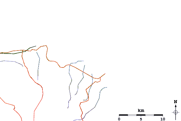 Roads and rivers around Capo Vieste