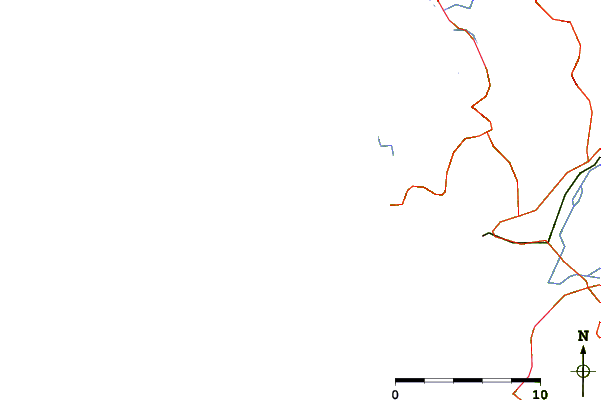 Roads and rivers around Capo di Feno