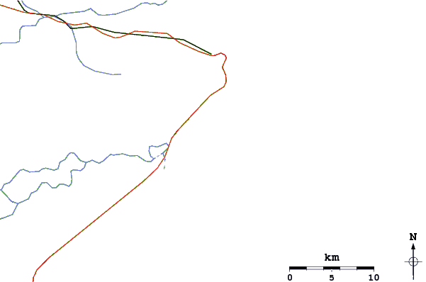 Roads and rivers around Carambore