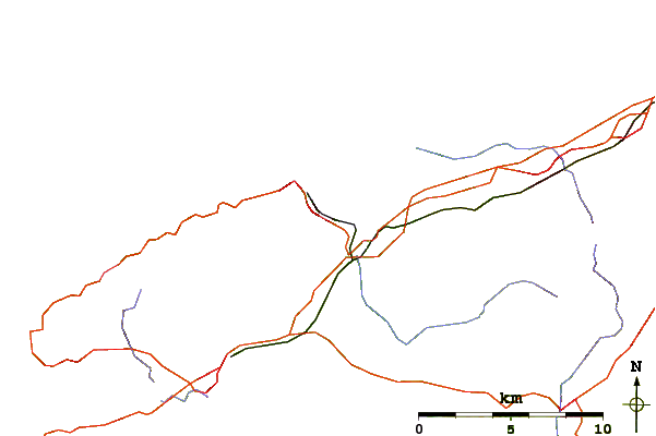 Roads and rivers around Carbis Bay
