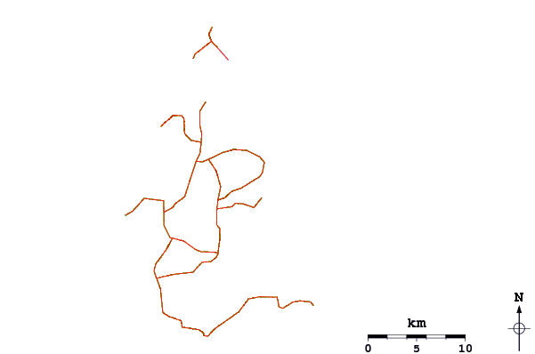 Roads and rivers around Caridad